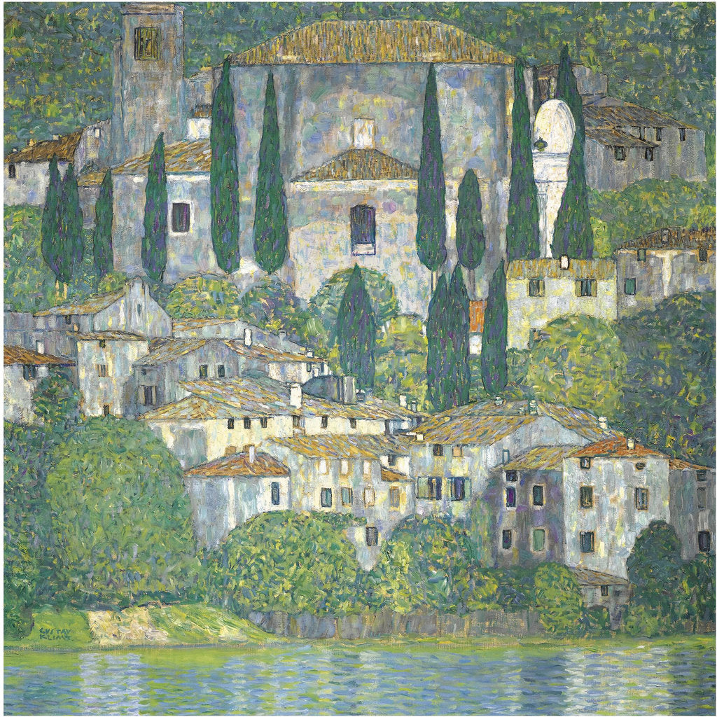 Detail of Church in Cassone (Landscape with Cypresses), 1913 by Gustav Klimt