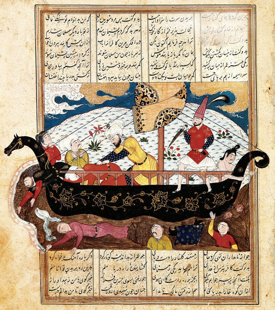 Detail of Merchant ship attacked by pirates, 15th century by Anonymous