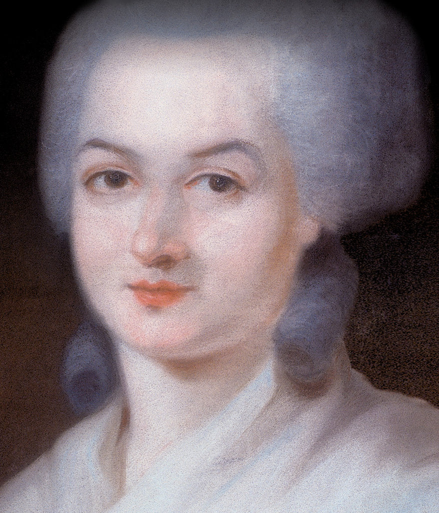 Detail of Portrait of Olympe de Gouges (Detail), Late 18th century by Alexandre Kucharski