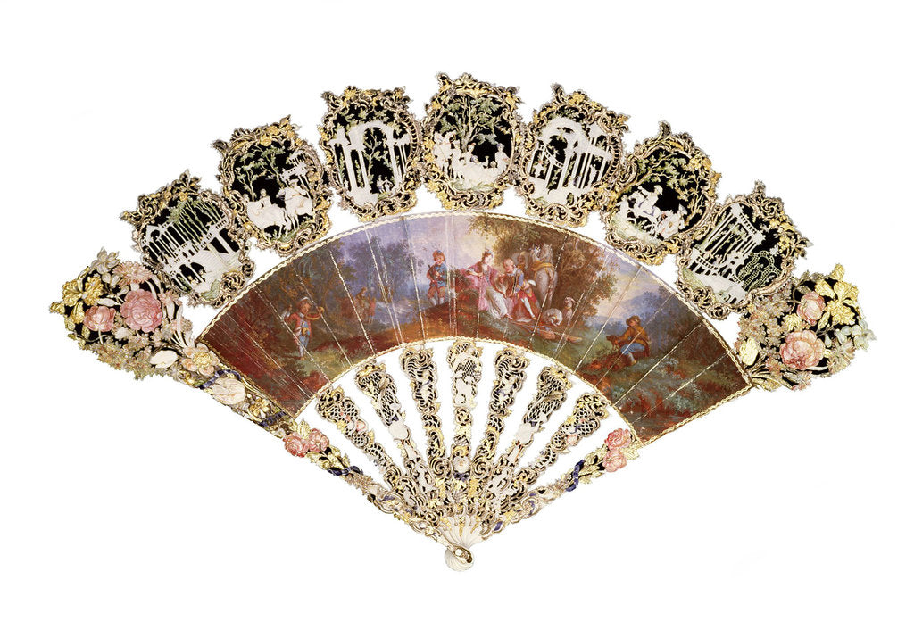 Detail of Fan, 1730 by Anonymous master