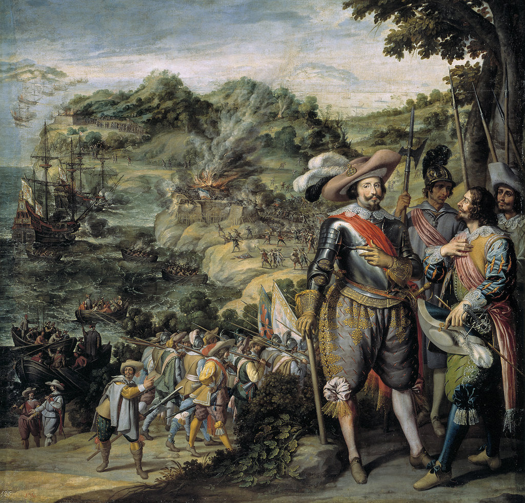 Detail of The capture of Saint Kitts by Don Faderique de Toledo, 1634 by Félix Castello