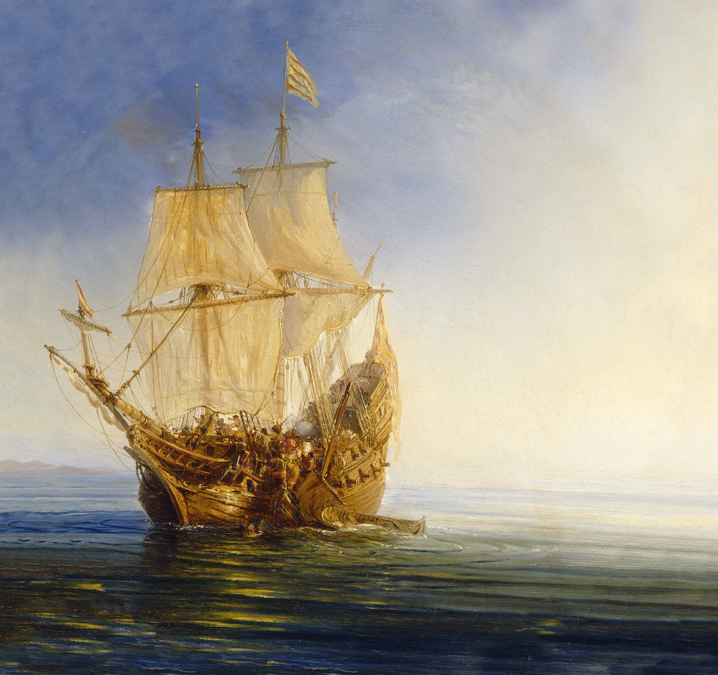 Detail of Capture a galleon by Jean Antoine Théodore Gudin