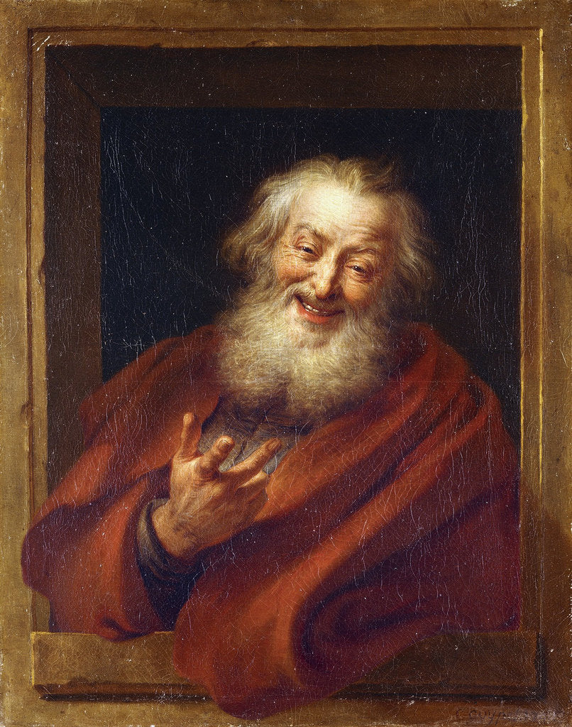Detail of The Cheerful Democritus, 18th century by Antoine Coypel