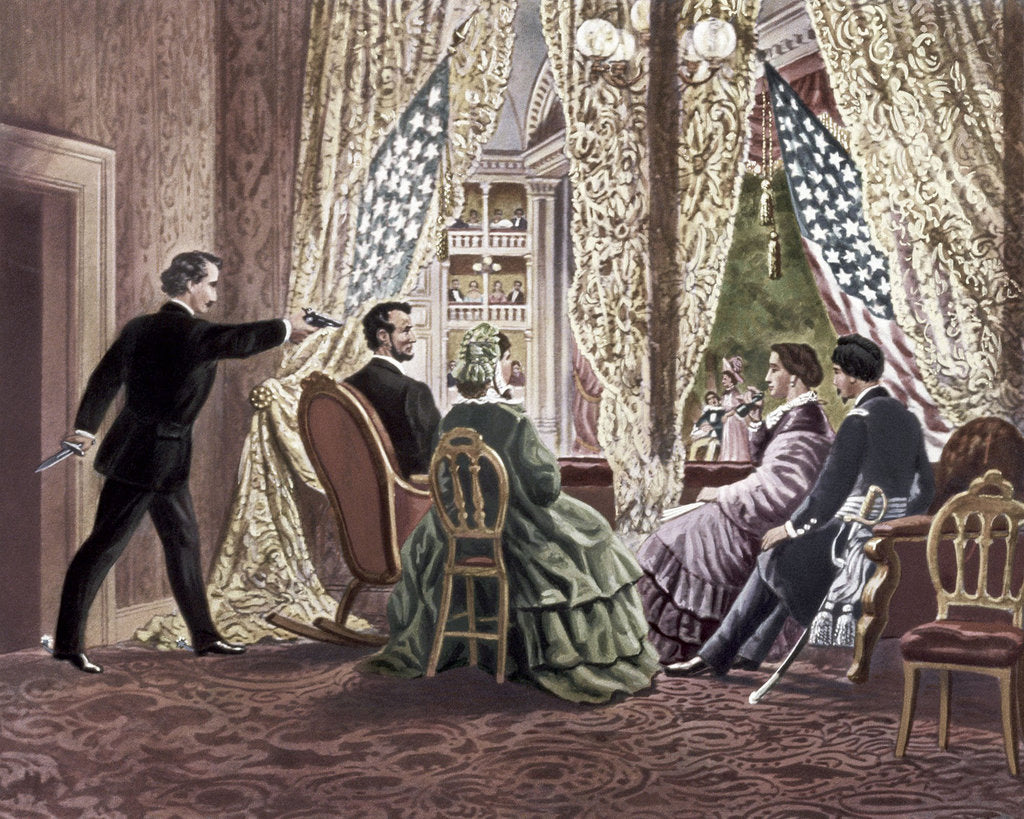 Detail of The Assassination of Abraham Lincoln, 1865 by Anonymous