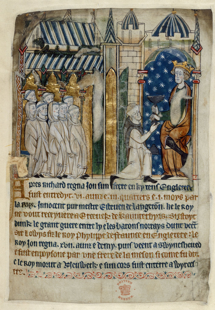 Detail of The poisoning of King John, 13th century by Anonymous
