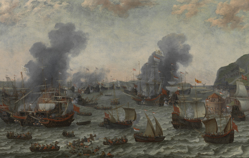 Detail of The Battle of Gibraltar, 25 April 1607, c. 1617 by Adam Willaerts