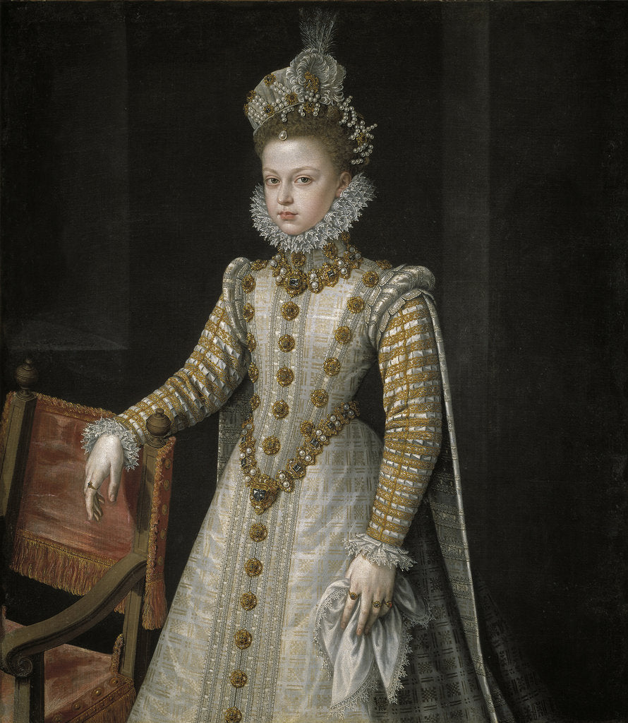 Detail of The Infanta Isabel Clara Eugenia, 1579 by Alonso Sánchez Coello