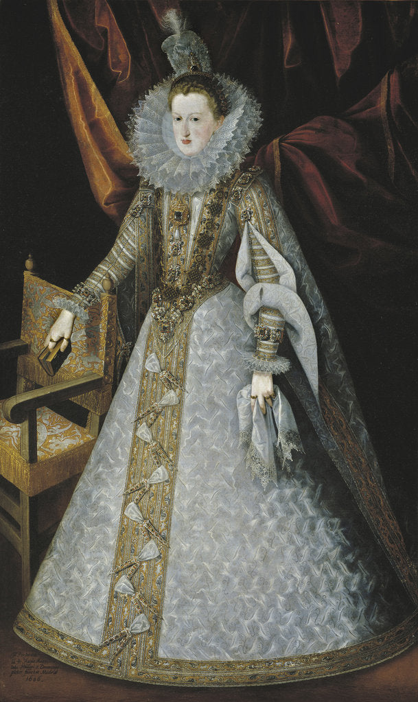 Detail of Portrait of Margarita of Austria (1584?1611), 1606 by Juán Pantoja de la Cruz