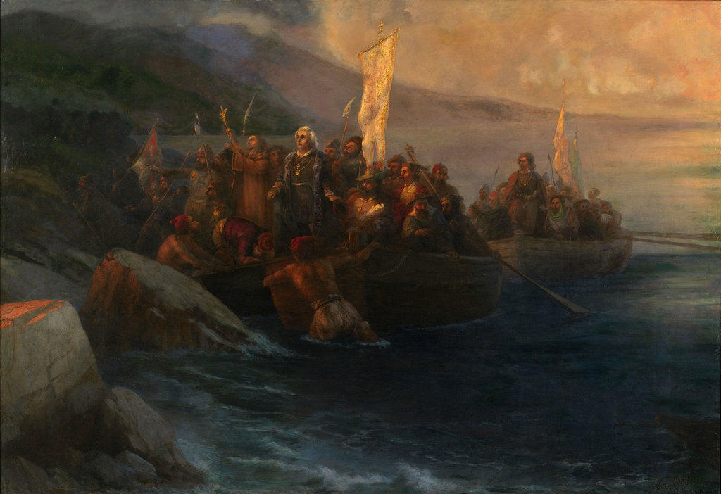 Detail of The Disembarkation of Christopher Columbus on San Salvador, 12th October 1492, 1892 by Ivan Konstantinovich Aivazovsky
