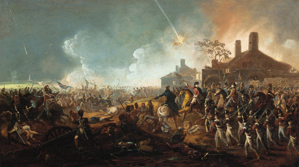 Detail of The Duke of Wellington at la Haye Sainte. The Battle of Waterloo by William Sadler