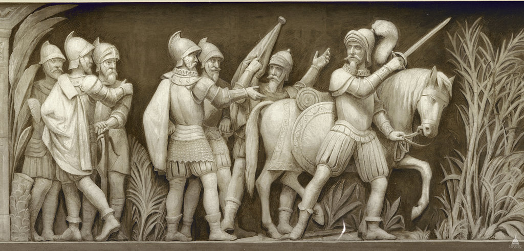 Detail of Pizarro Going to Peru (The frieze in the Rotunda of the United States Capitol), 1860-1873 by Constantino Brumidi