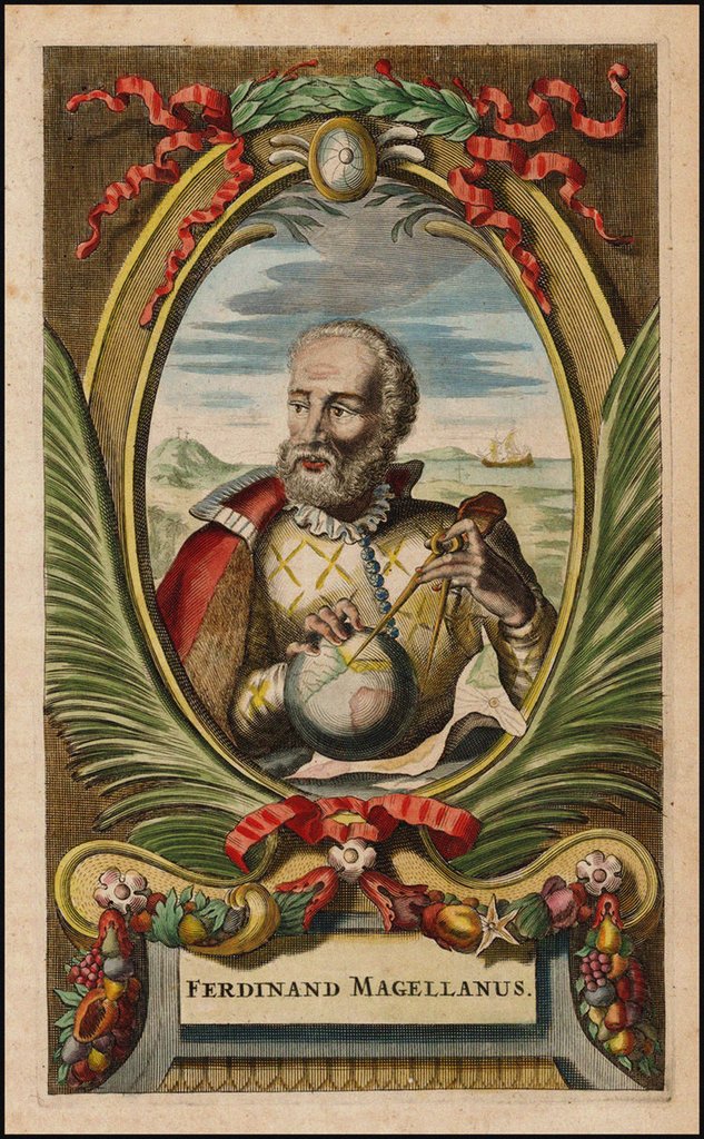 Detail of Portrait of Ferdinand Magellan, 1671 by John Ogilby