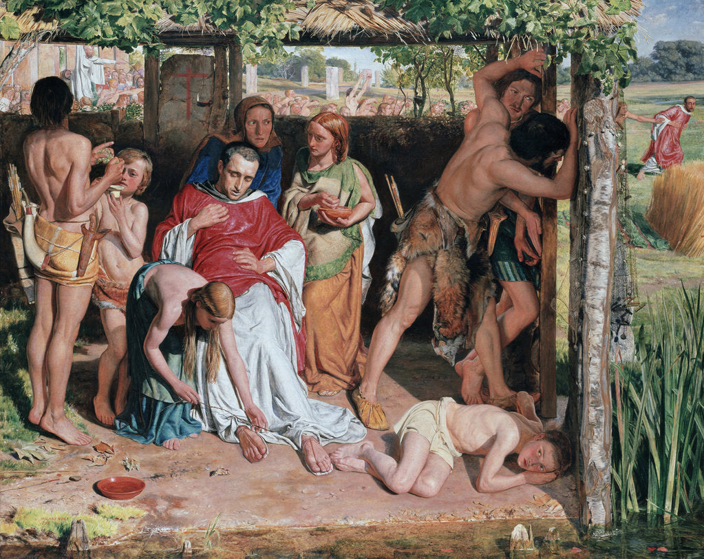 Detail of A Converted British Family Sheltering a Christian Missionary from the Persecution of the Druids, 185 by William Holman Hunt