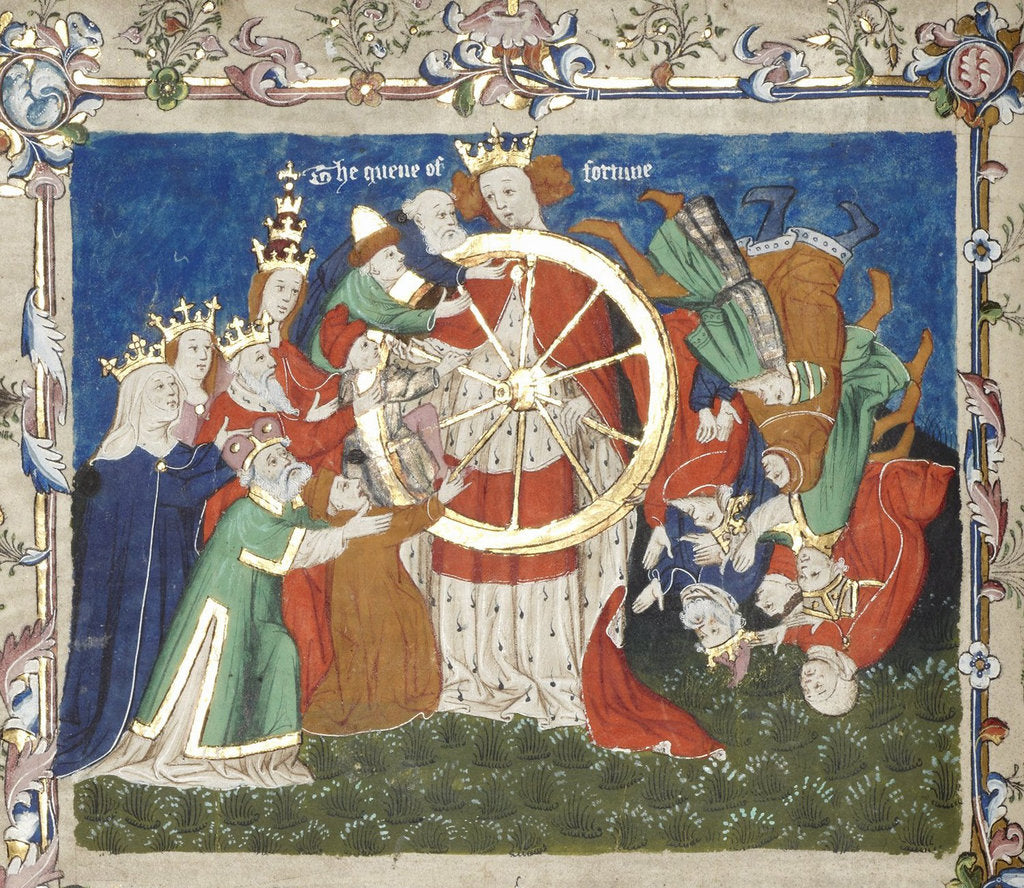 Detail of The Wheel of Fortune (from an manuscript of Troy Book by John Lydgate), Mid of the 15th century by Anonymous