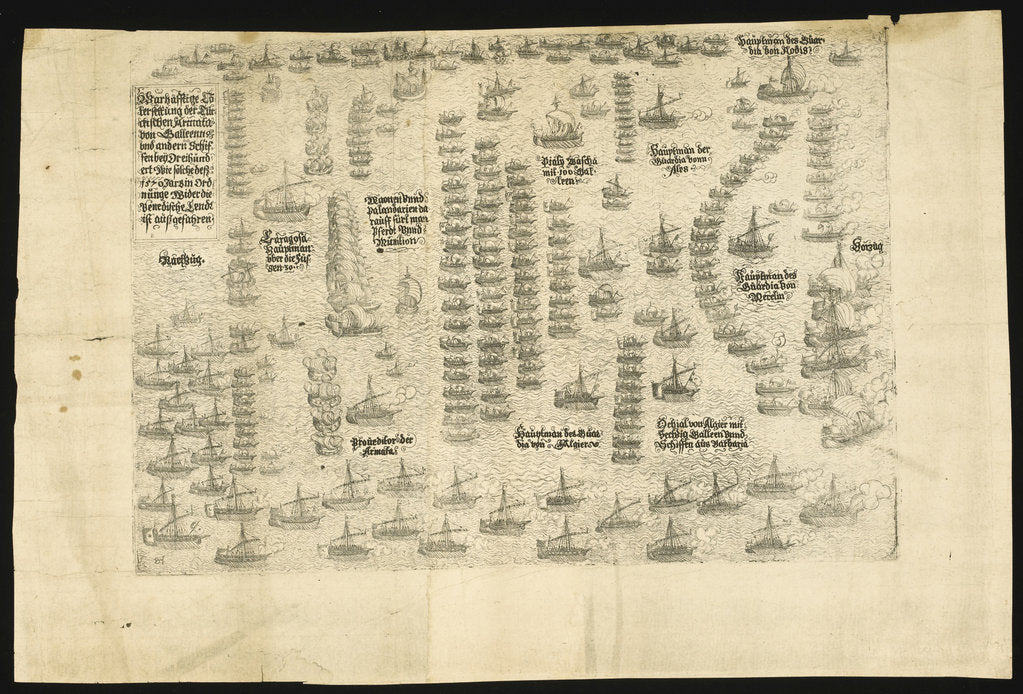 Detail of The Battle of Lepanto on 7 October 1571, 1571 by Balthasar Jenichen