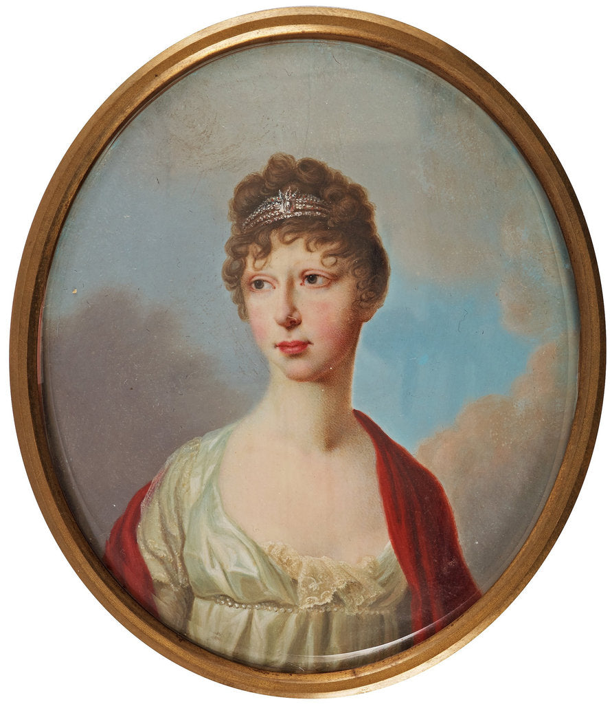 Detail of Portrait of Grand Duchess Maria Pavlovna of Russia (1786?1859), 1800s by Anonymous