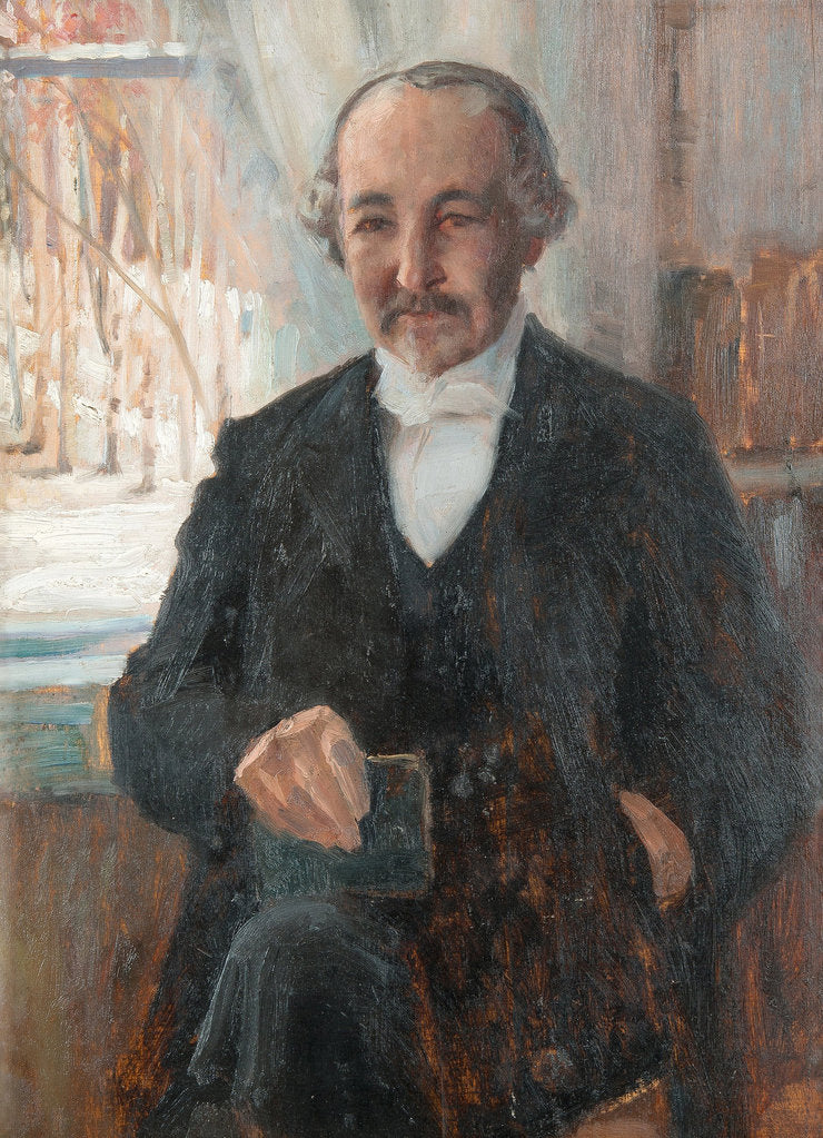 Detail of Portrait of the poet Zacharias Topelius by Albert Gustaf Aristides Edelfelt