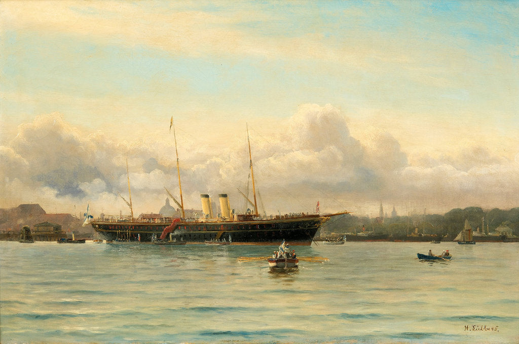 Detail of Imperial Yacht Polestar in Copenhagen Harbour by Holger Peter Svane Lübbers