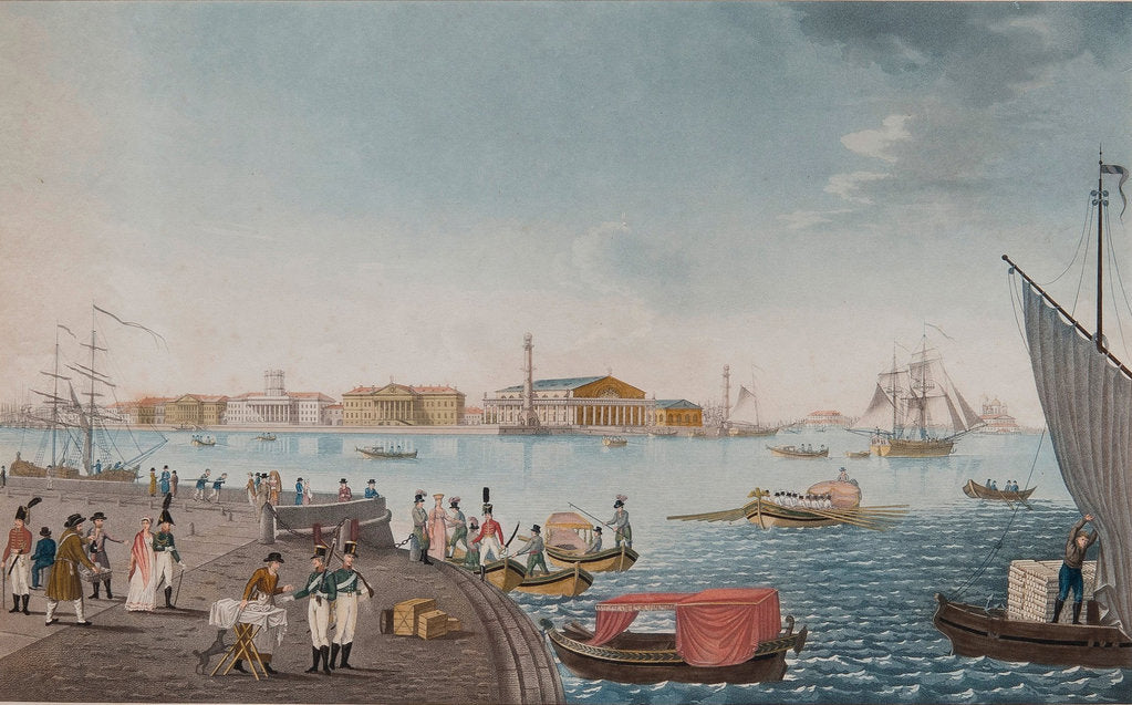 Detail of View of the Neva River and the Stock exchange in Saint Petersburg, Early 1800s by Anonymous