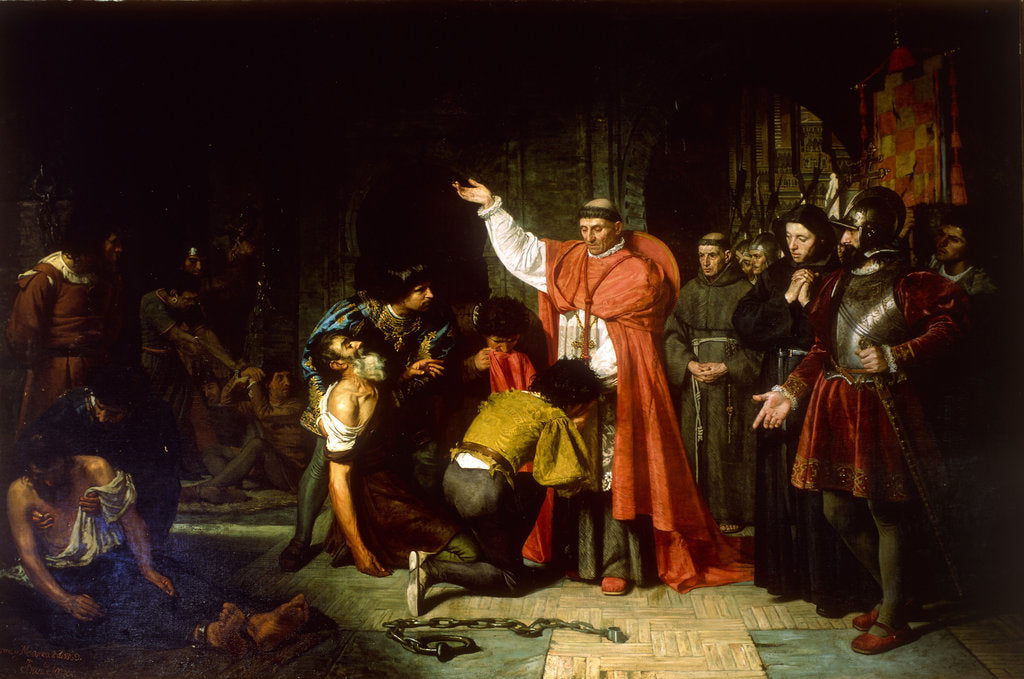 Detail of The liberation of Christian prisoners of Oran by Cardinal Cisneros, 1869 by Francisco Jover y Casanova