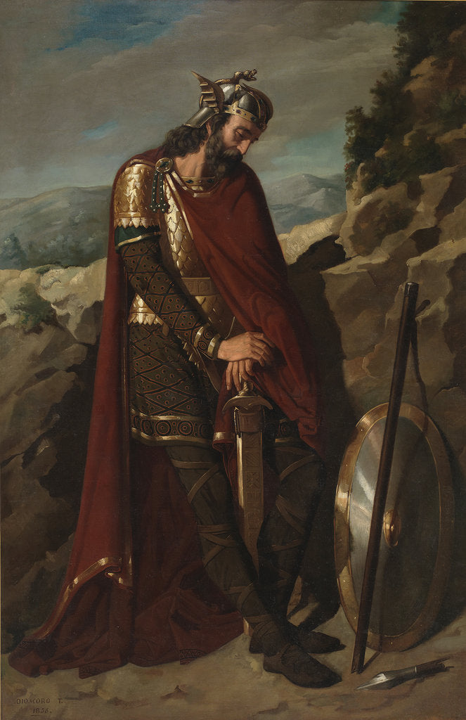 Detail of Agila I, Visigothic King, 1856 by Dióscoro Teófilo Puebla Tolín