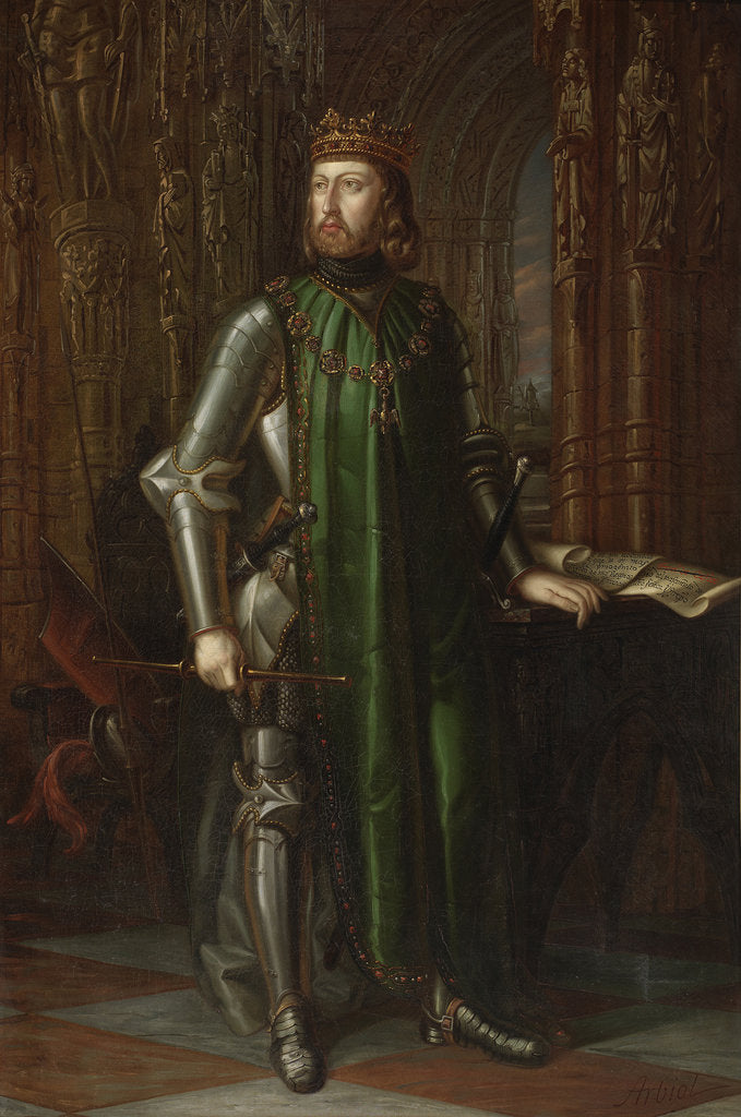 Detail of King John I of Castile, 1848 by Vicente Arbiol y Rodríguez