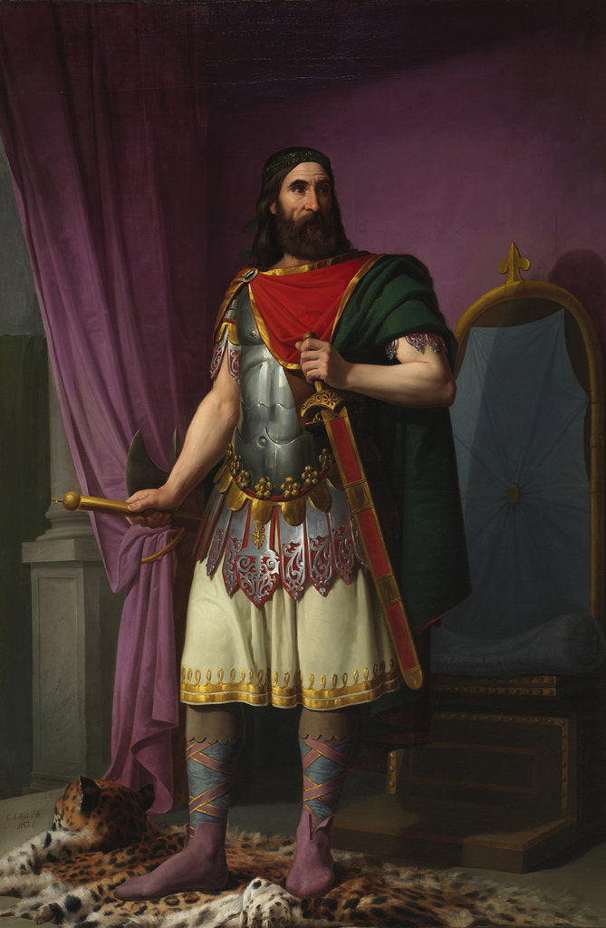 Detail of Egica, Visigoth King, 1853 by Carlos María Esquivel y Rivas