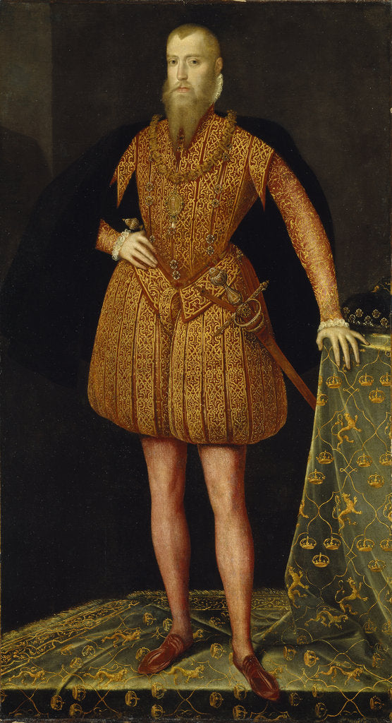Detail of Portrait of the King Eric XIV of Sweden, 1561 by Steven van der Meulen