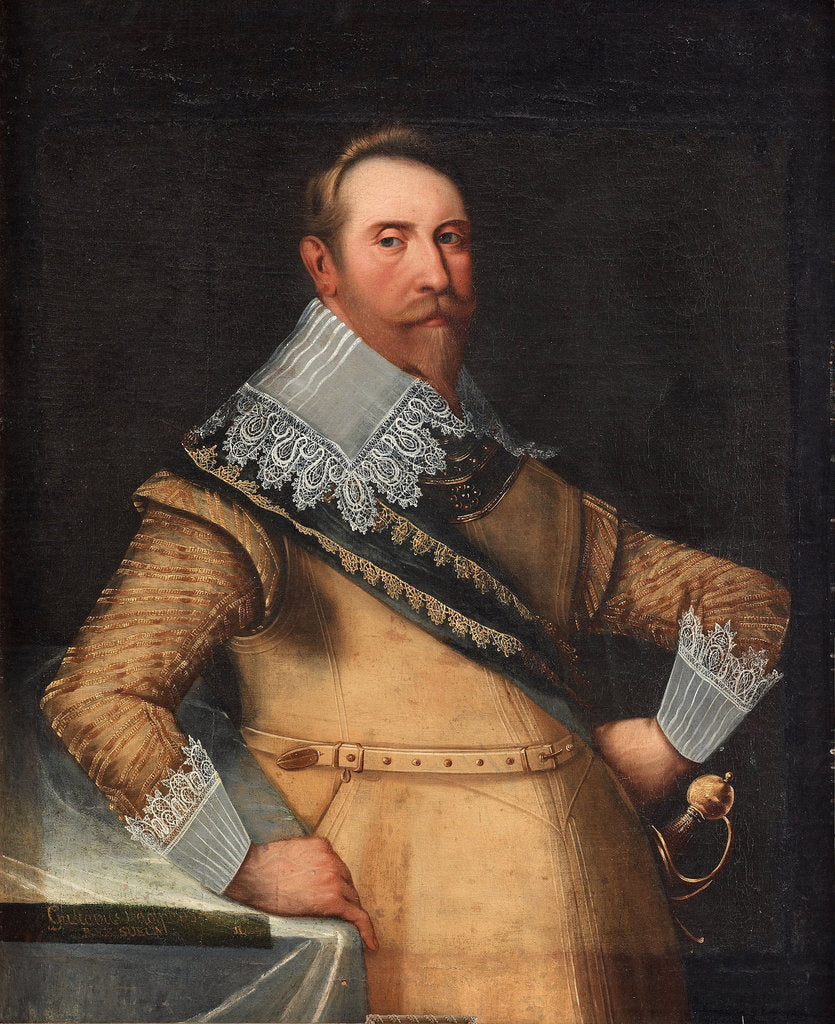 Detail of Gustavus Adolphus of Sweden, 1625 by Cornelius Arendtz