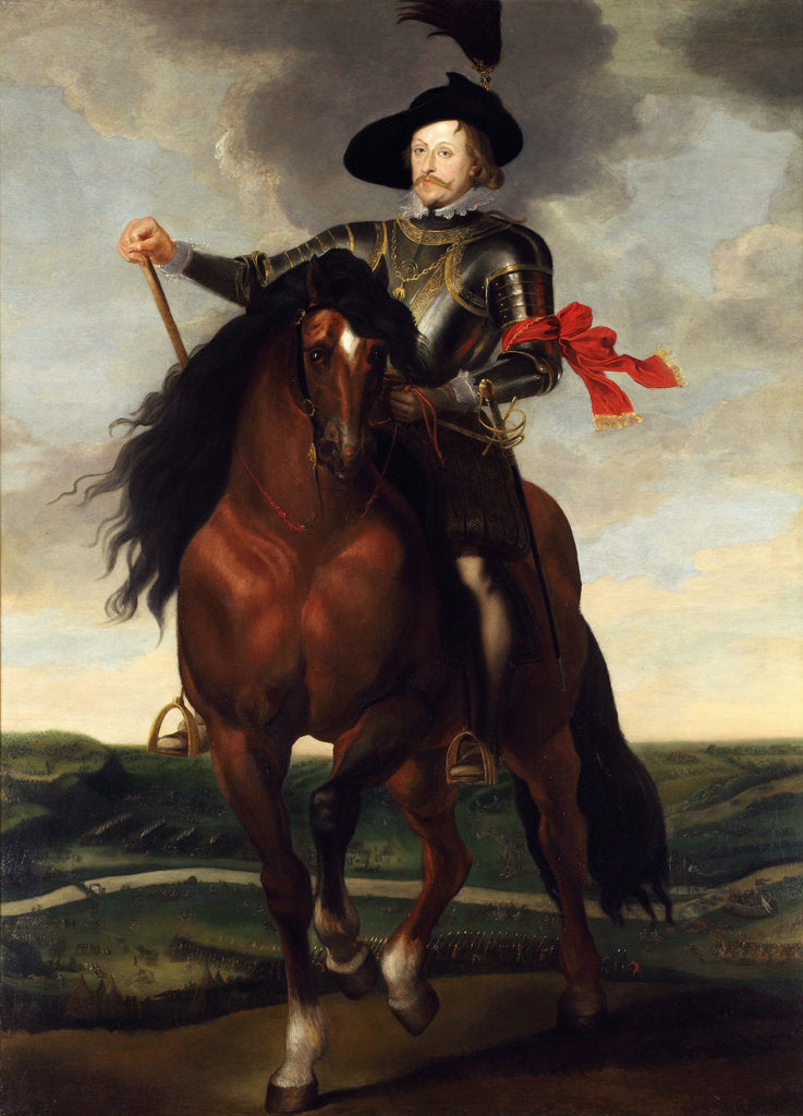 Detail of Equestrian portrait of Crown Prince Wladyslaw Vasa with the Battle of Khotyn in the background, ca 1 by Peter Paul Rubens