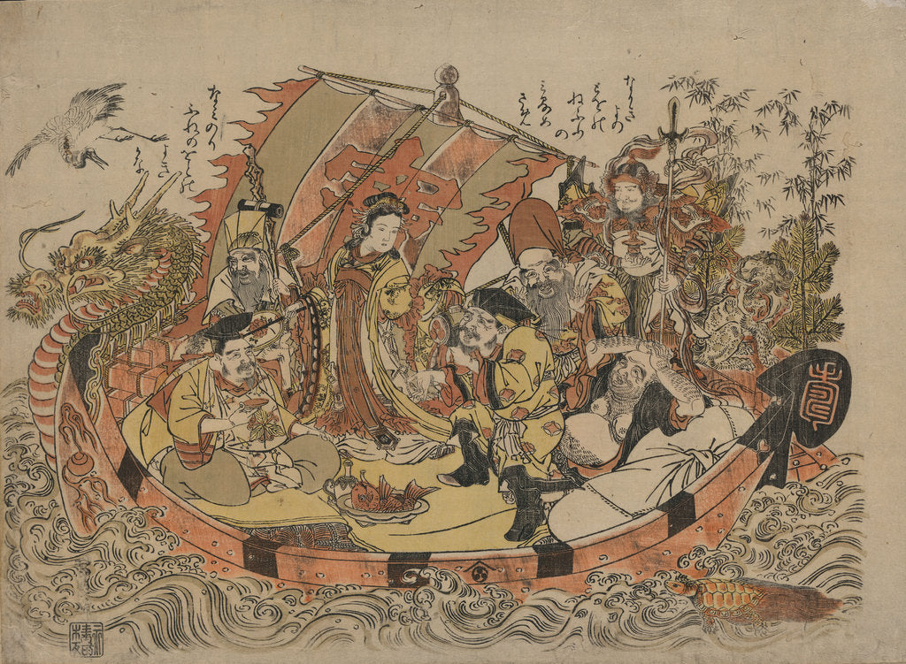 Detail of Seven Lucky Gods, Between 1775 and 1780 by Shigemasa Kitao