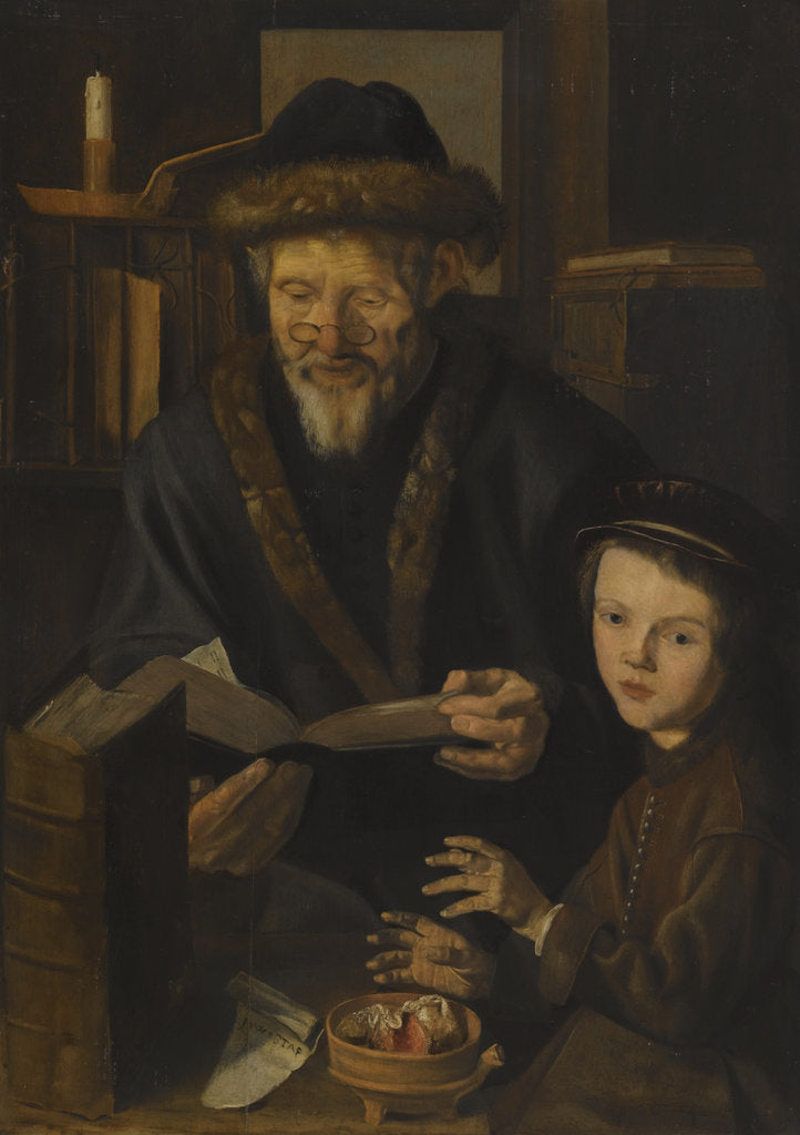 Detail of Philosopher and the Young Child by Jan Woutersz