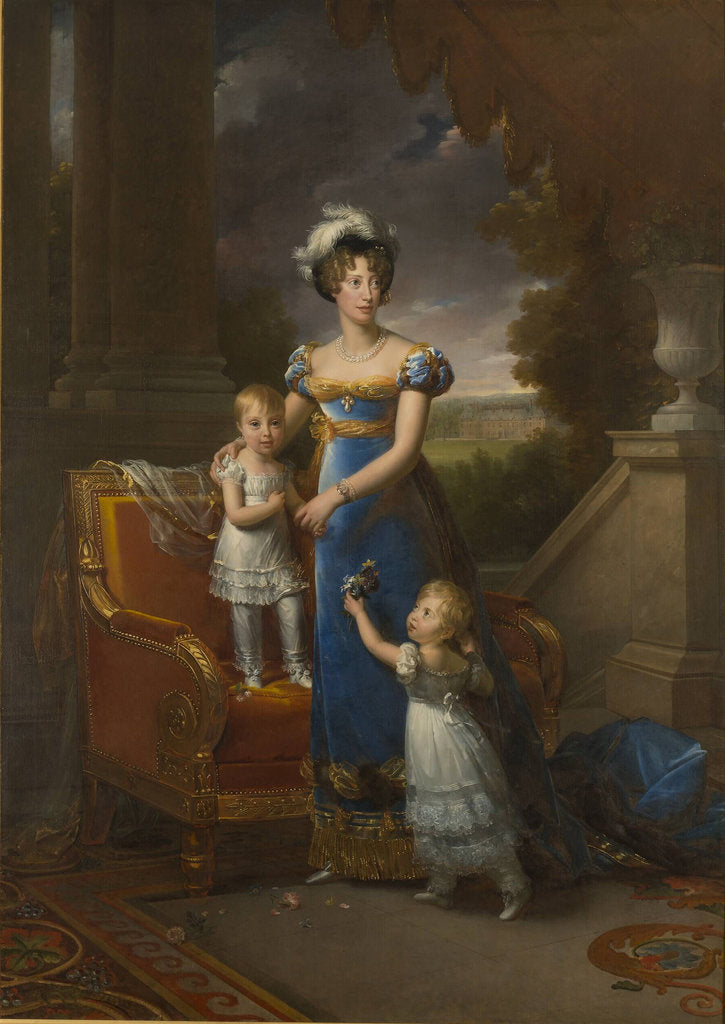 Detail of Duchesse de Berry with children Louise Marie Thérèse dArtois and Henri dArtois, 1822 by François Pascal Simon Gérard