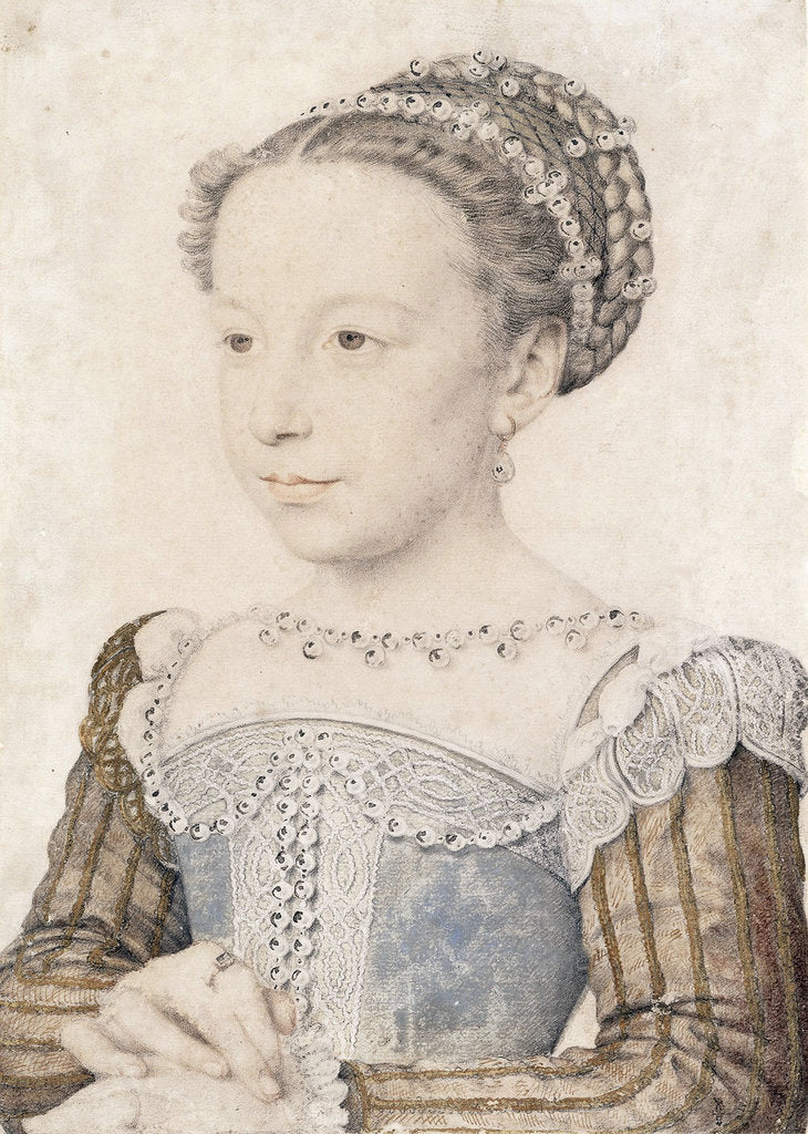 Detail of Portrait of Margaret of Valois, ca 1559 by François Clouet