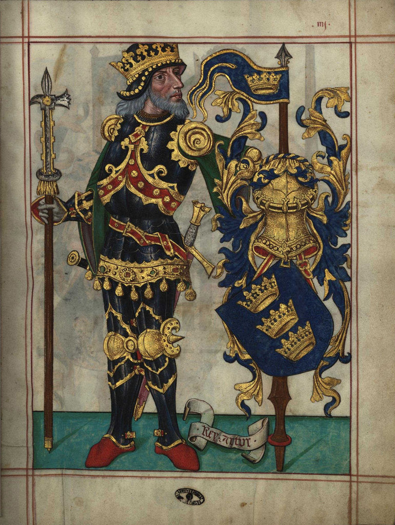 Detail of King Arthur (From Livro do Ameiro-Mor), 1509 by Anonymous