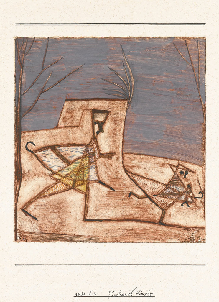 Detail of Fliehende Kinder (Children fleeing), 1930 by Paul Klee