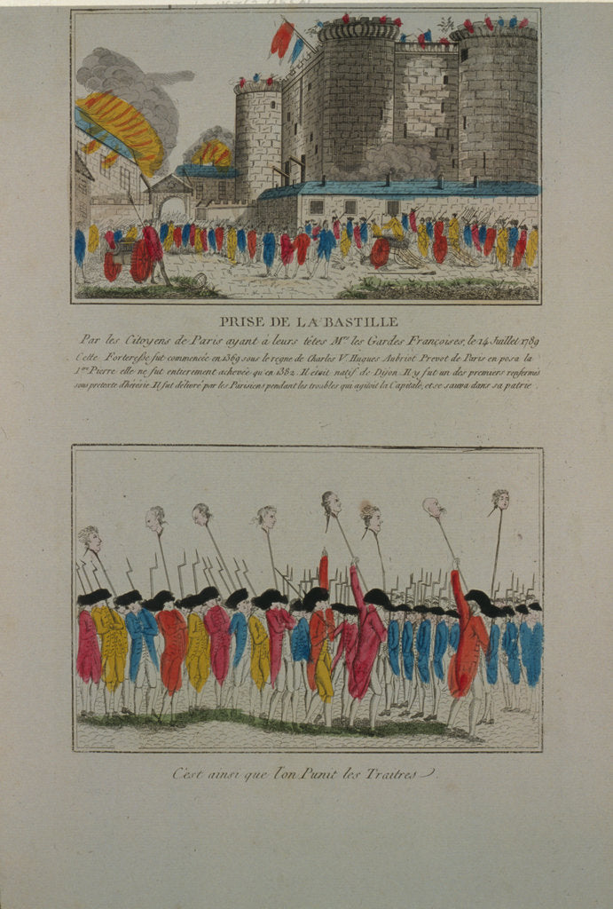 Detail of The demolition of the Bastille, July 14, 1789, 1789 by Anonymous