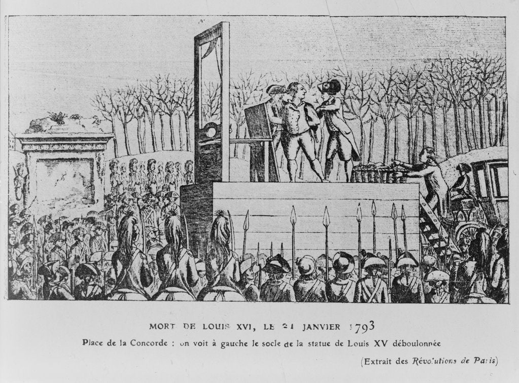 Detail of The Execution of Louis XVI in the Place de la Revolution on 21 January 1793, c. 1793 by Anonymous