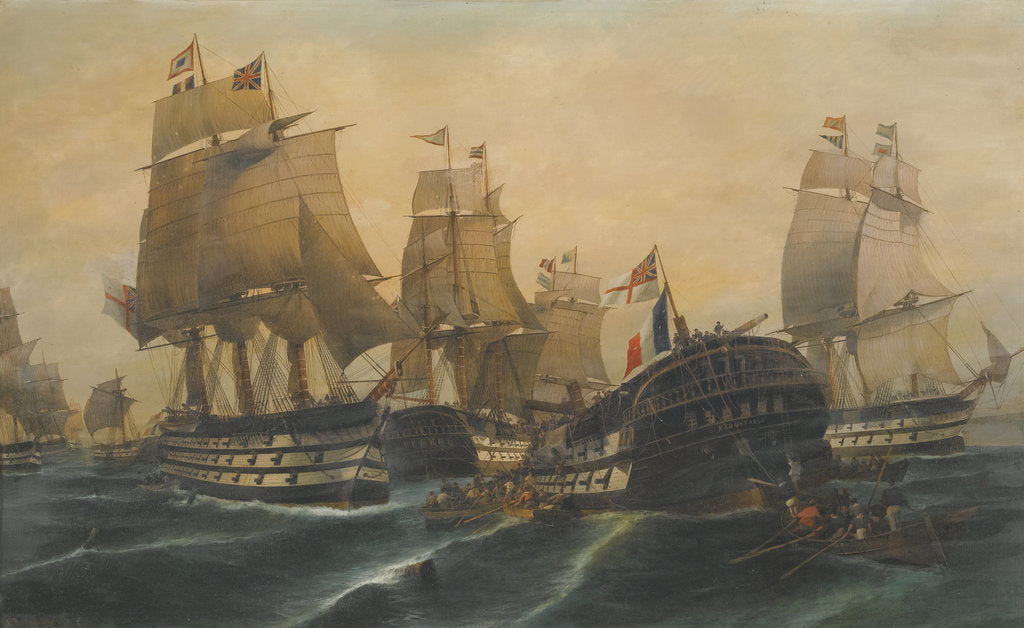 Detail of The Battle of Trafalgar by Constantinos Volanakis