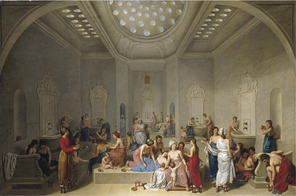 Detail of Turkish Bath (Hammam), 1785 by Jean-Jacques-François Le Barbier