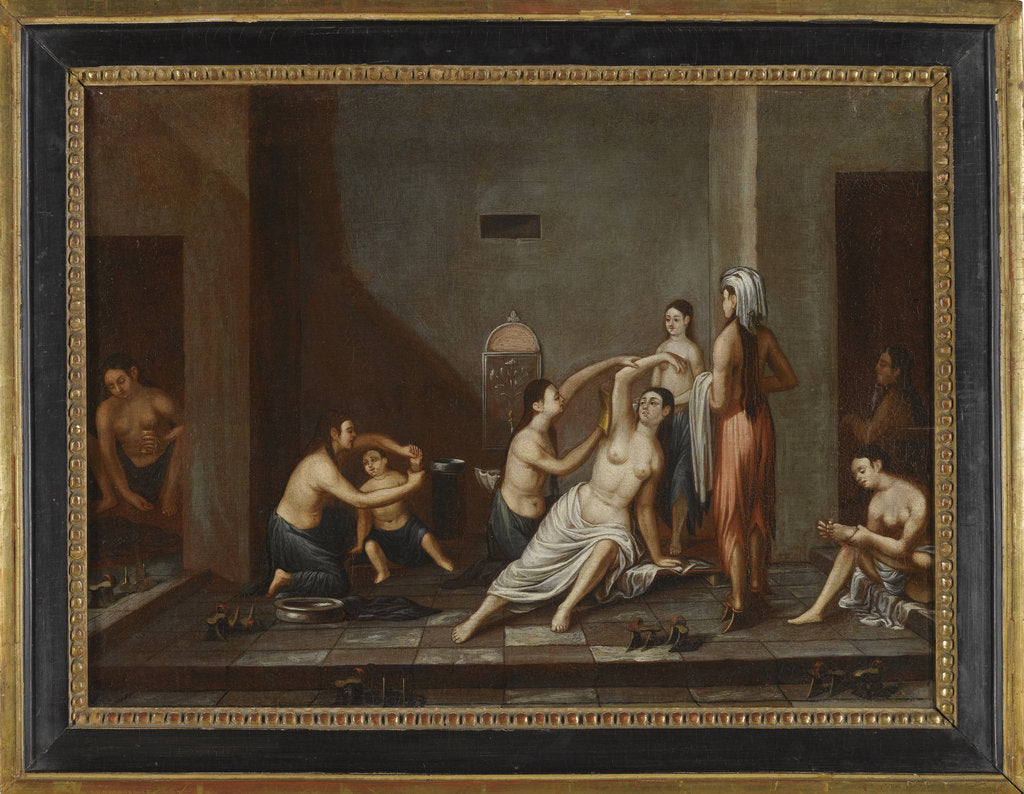 Detail of Ladies in the Hammam, 1741 by Anonymous