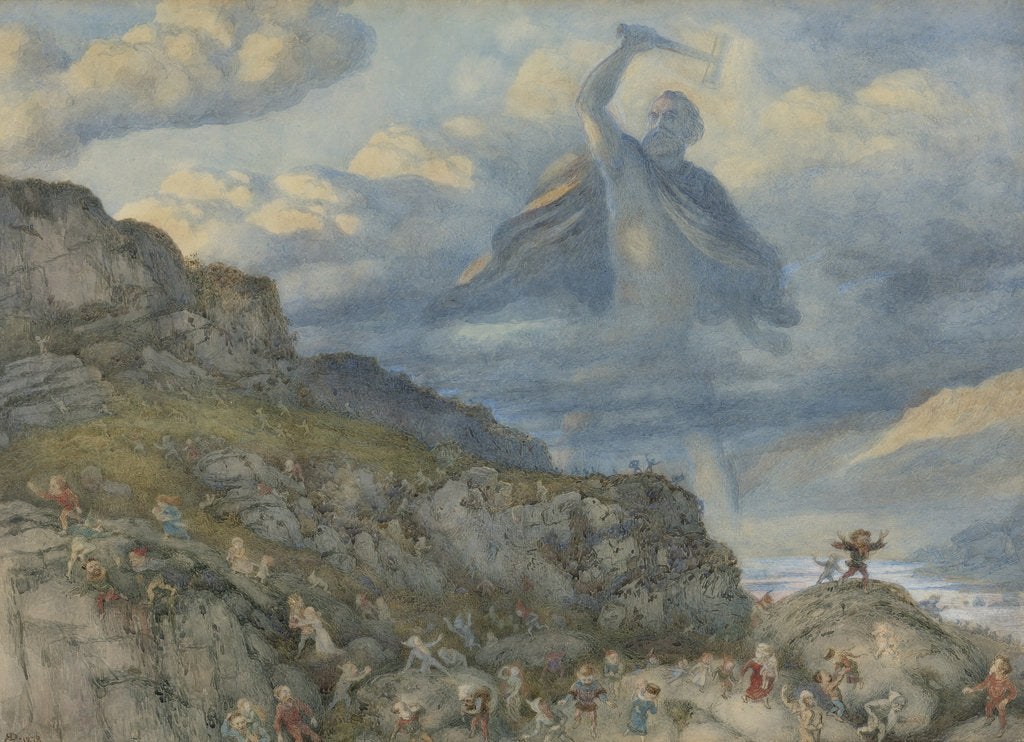 Detail of Thor and the Dwarves, 1878 by Richard Doyle