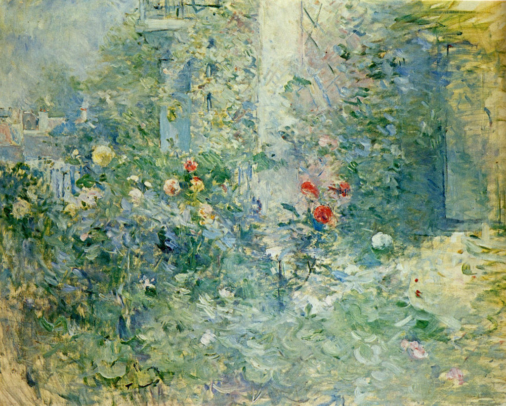 Detail of Garden in Bougival (Le jardin à Bougival), 1884 by Berthe Morisot