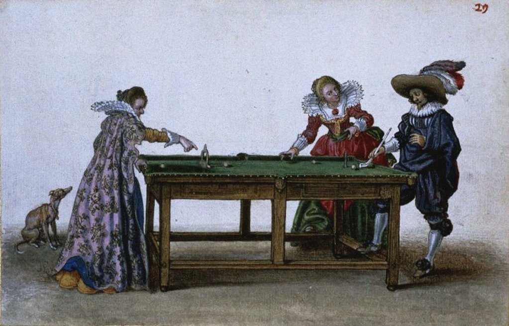 Detail of Game of Billiards, ca 1620-1625 by Adriaen Pietersz. van de Venne