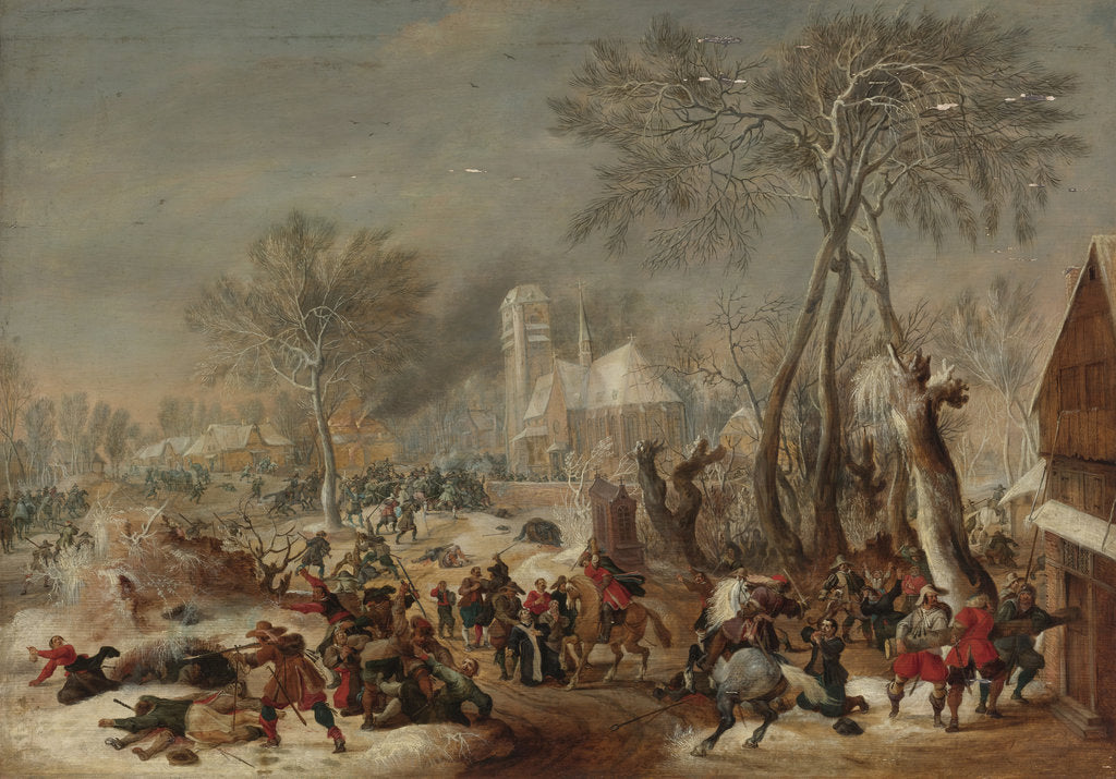 Detail of The Sack of a Village by Pieter Snayers