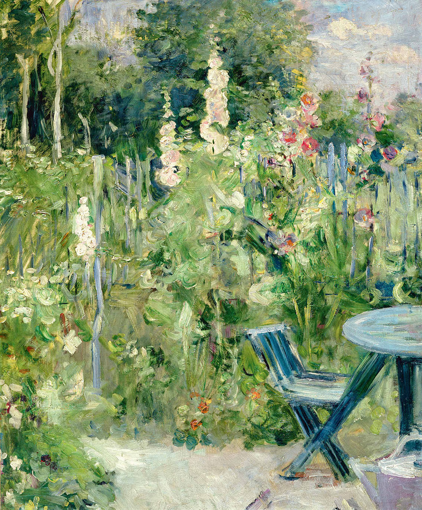 Detail of Hollyhocks (Roses trémières), 1884 by Berthe Morisot