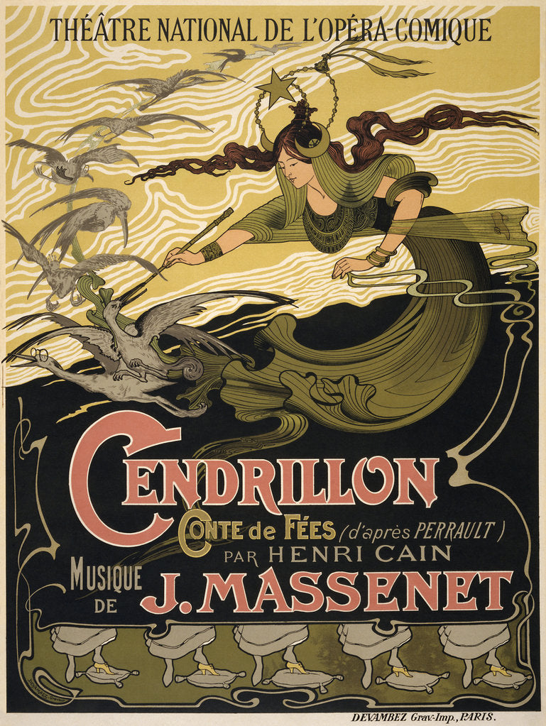 Detail of Poster for the Opera Cendrillon by Jules Massenet, 1899 by Émile Bertrand