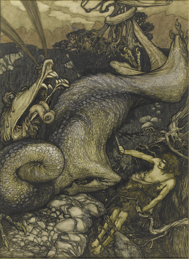 Detail of Sigurd the Dragon Slayer, 1901 by Arthur Rackham