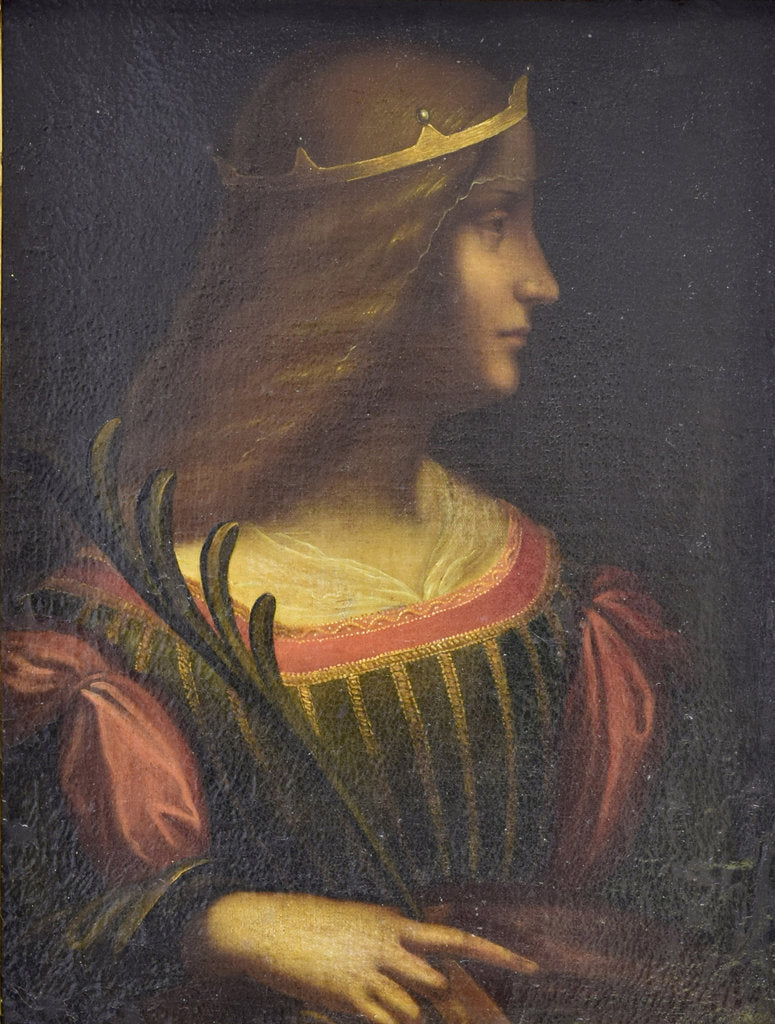 Detail of Portrait of Isabella dEste, c. 1510 by Leonardo da Vinci