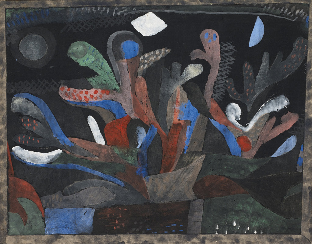 Detail of Picture of a garden in dark colours (Dunkelbuntes Gartenbild), 1923 by Paul Klee